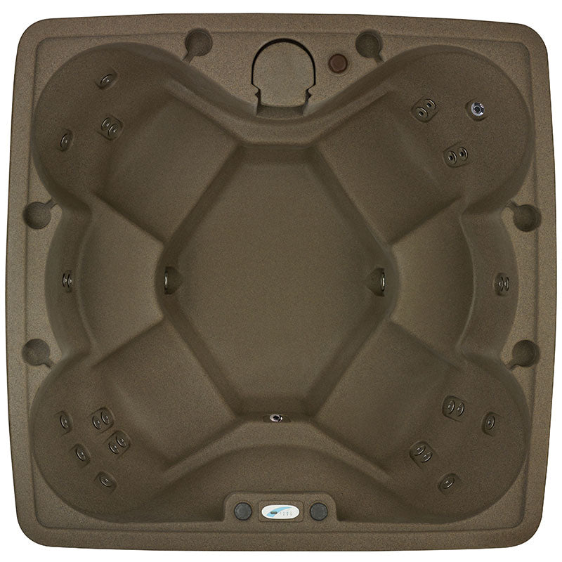 A Premium 600 6-Person Plug and Play with 29 Stainless Jets, Ozone, and LED Waterfall by AquaRest Spas